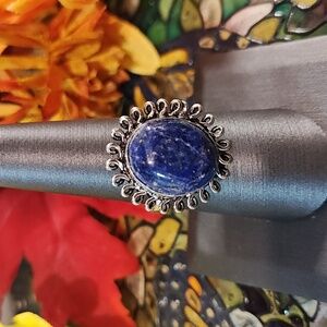 Sodalite Gemstone Ring - Size 8 1/4